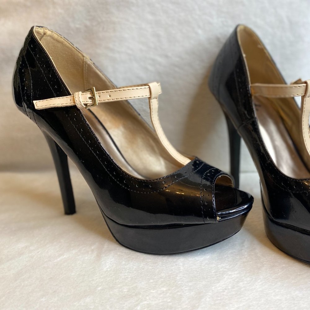 Black & Tan High Heels